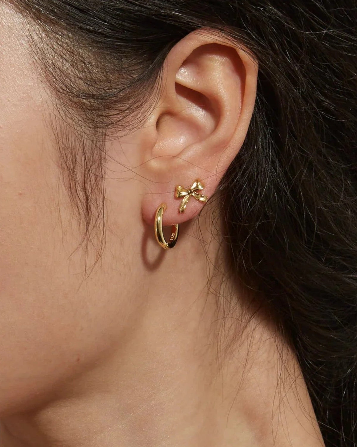 {M.Lu} en route Ribbon Stud Earrings