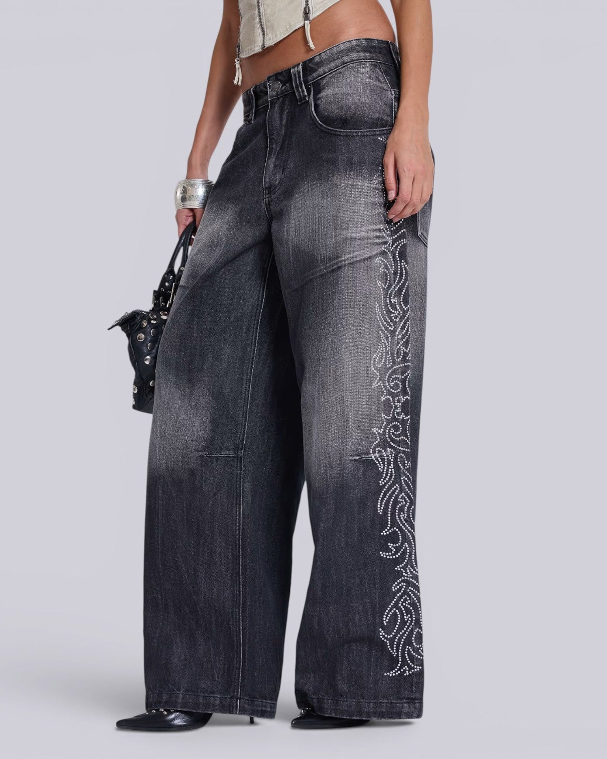 {M.Lu} Jaded London Crystalline Jeans