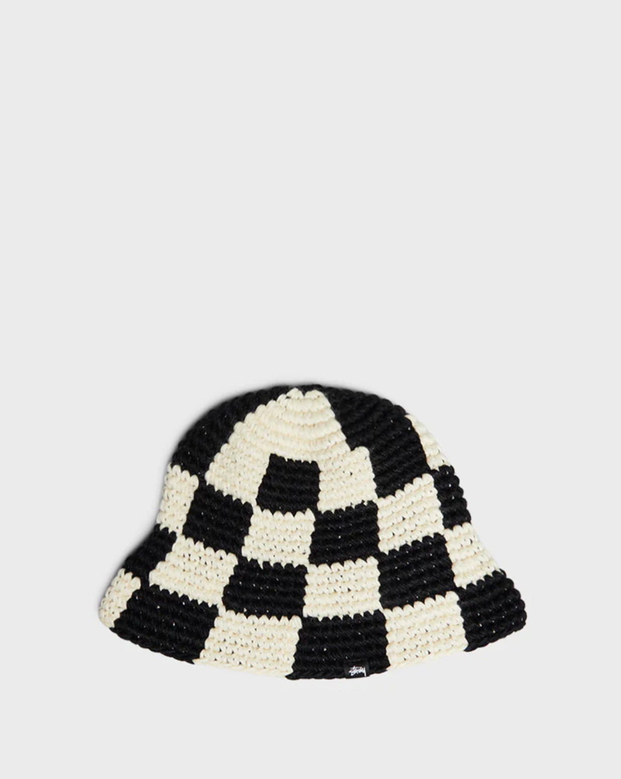 {M.Lu} Stüssy Checker Knit Bucket Hat