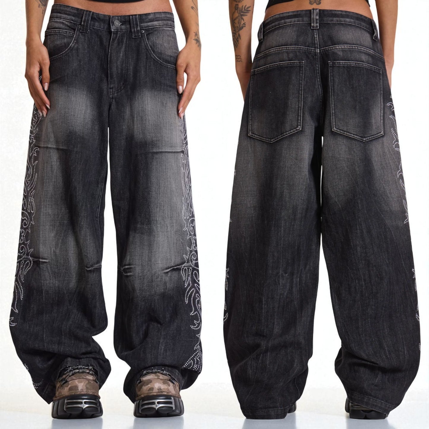 {M.Lu} Jaded London Crystalline Jeans