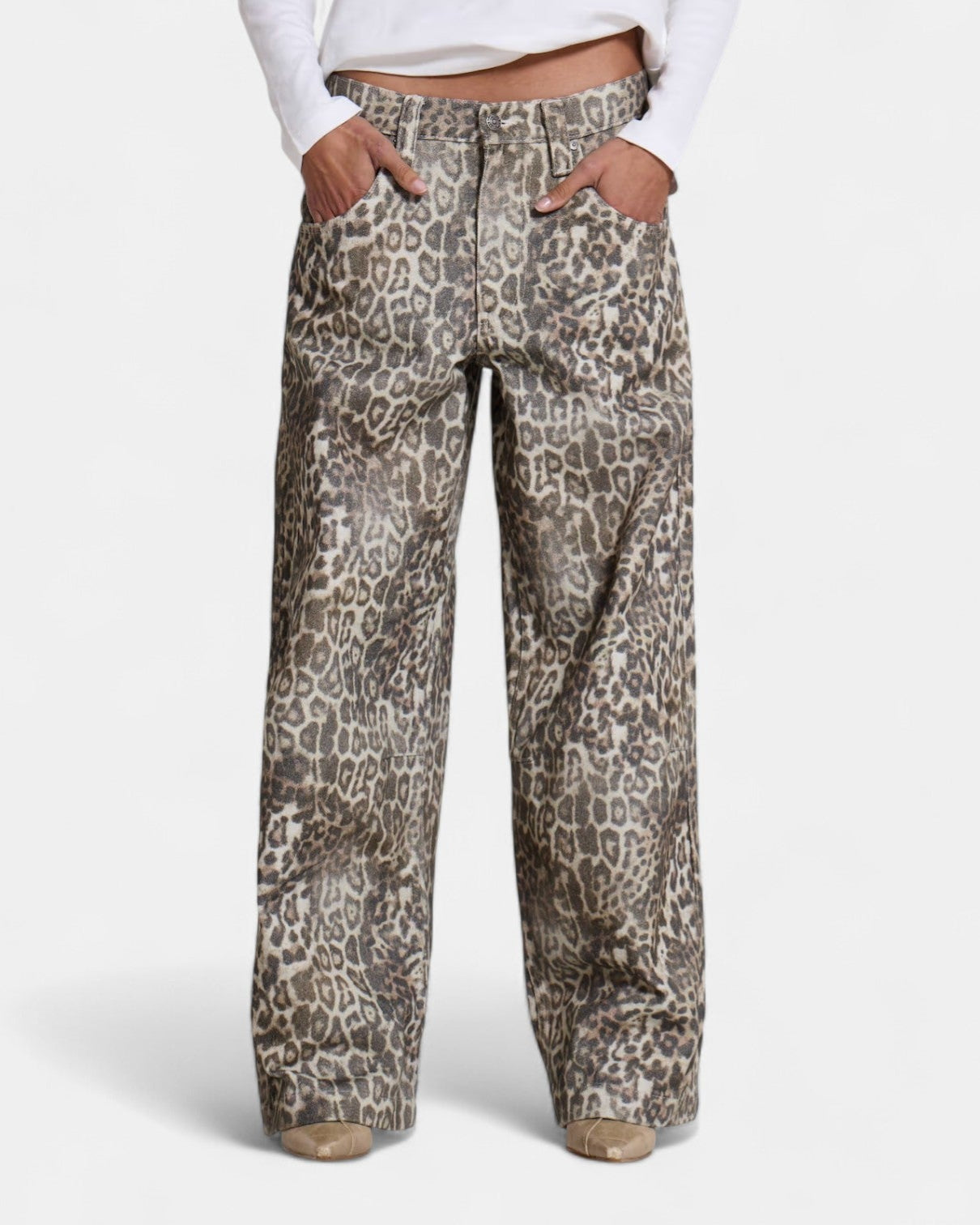 {M.Lu} Jaded London Leopard Print Jeans