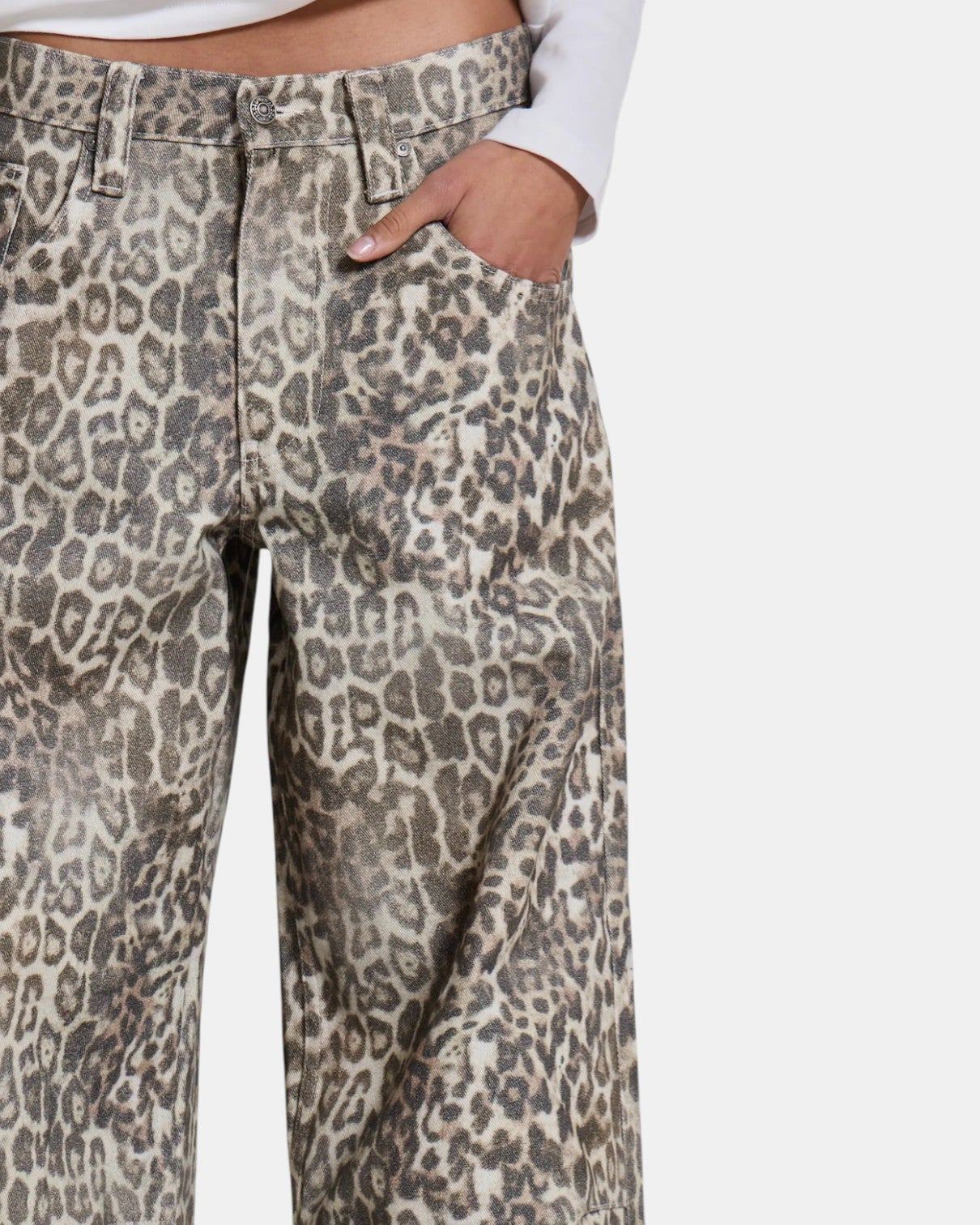 {M.Lu} Jaded London Leopard Print Jeans