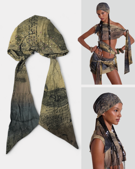 {M.Lu} Jaded London Studded Headscarf
