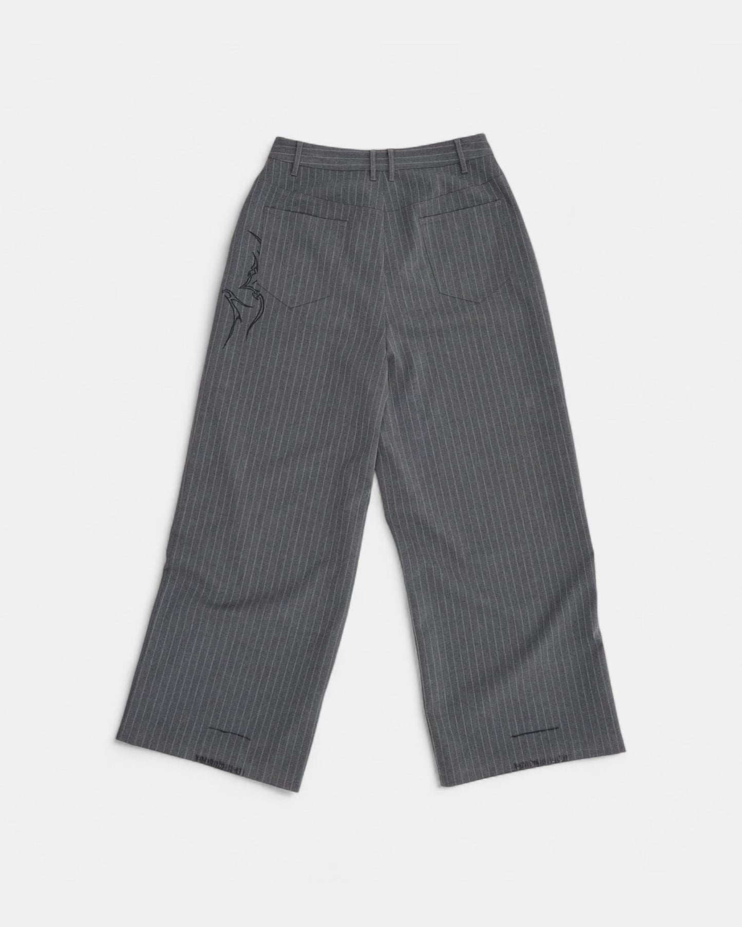 {M.Lu} Jaded London Tattoo Pinstripe Suit Pants