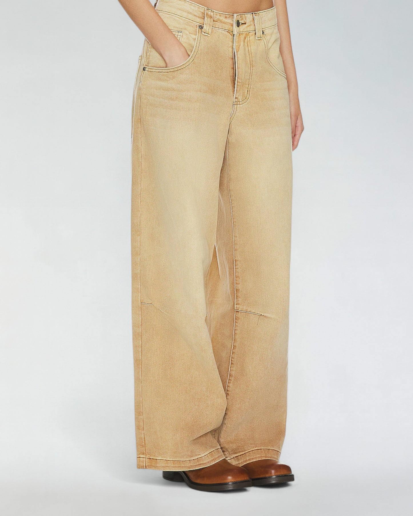 {M.Lu} Jaded London Sand Colossus Jeans