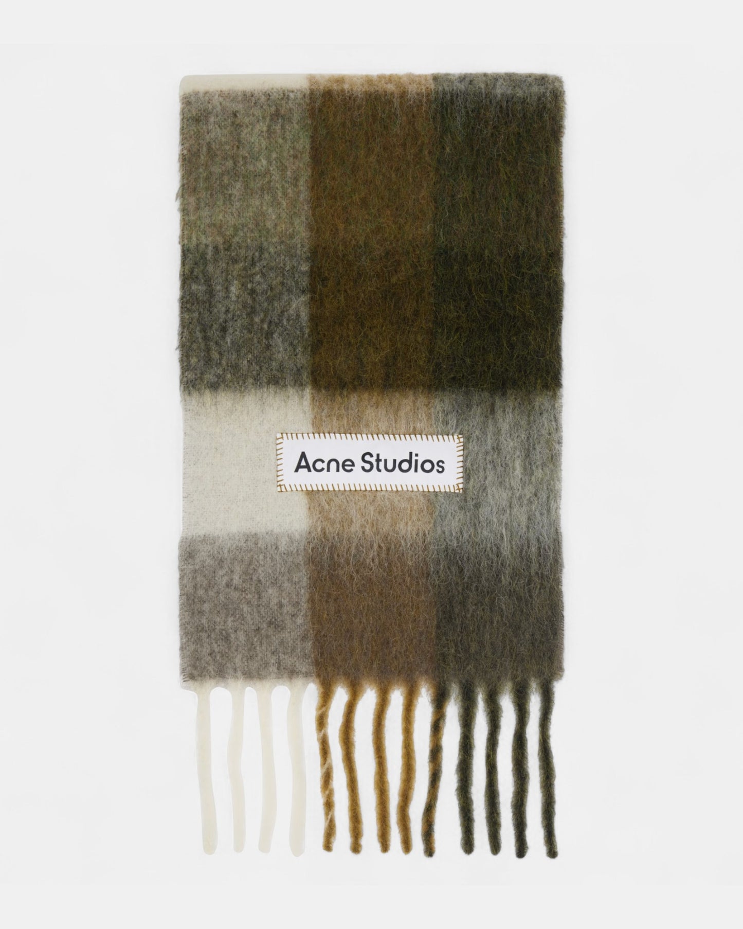 {M.Lu} Acne Studios Check Fringe Scarf
