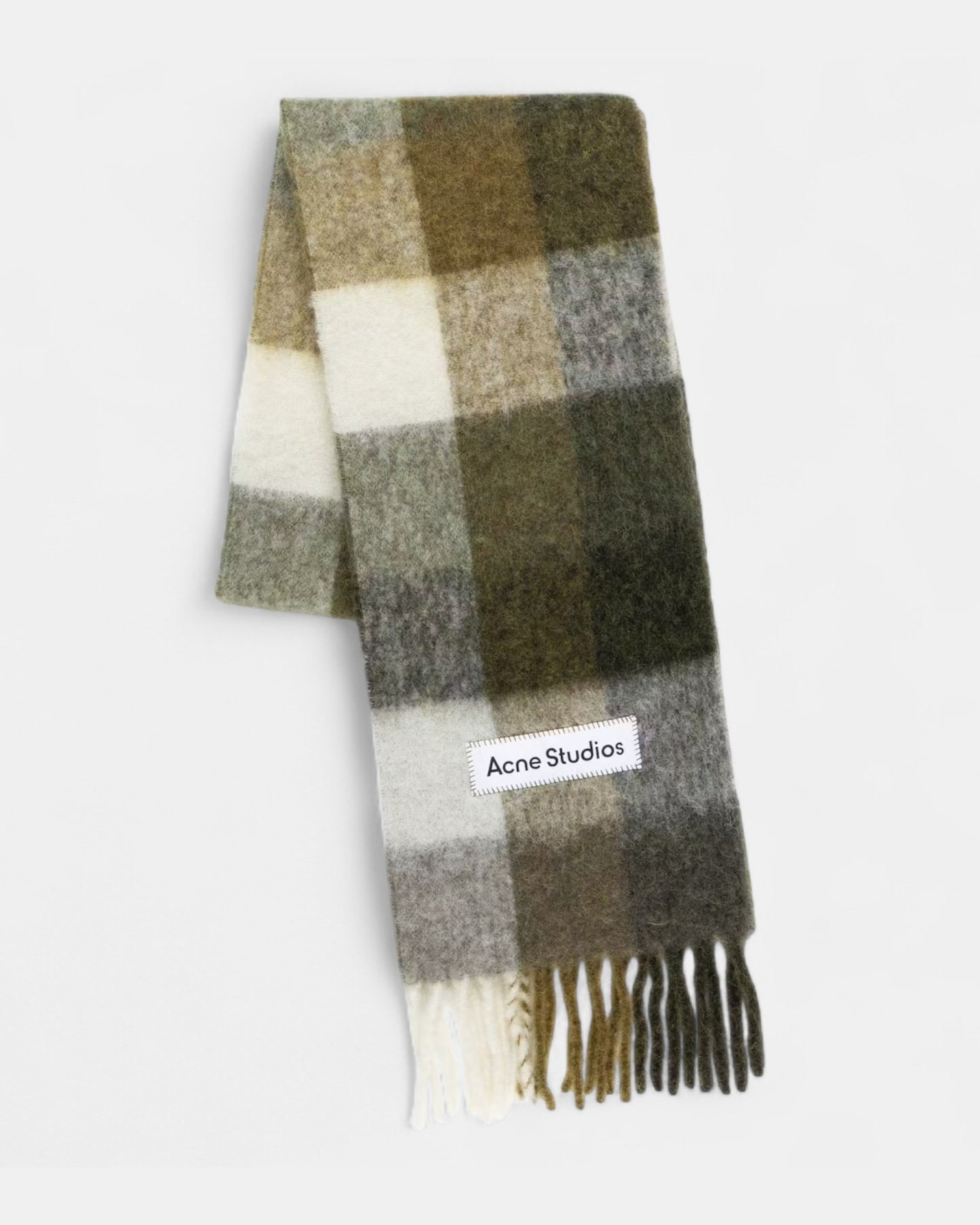 {M.Lu} Acne Studios Check Fringe Scarf