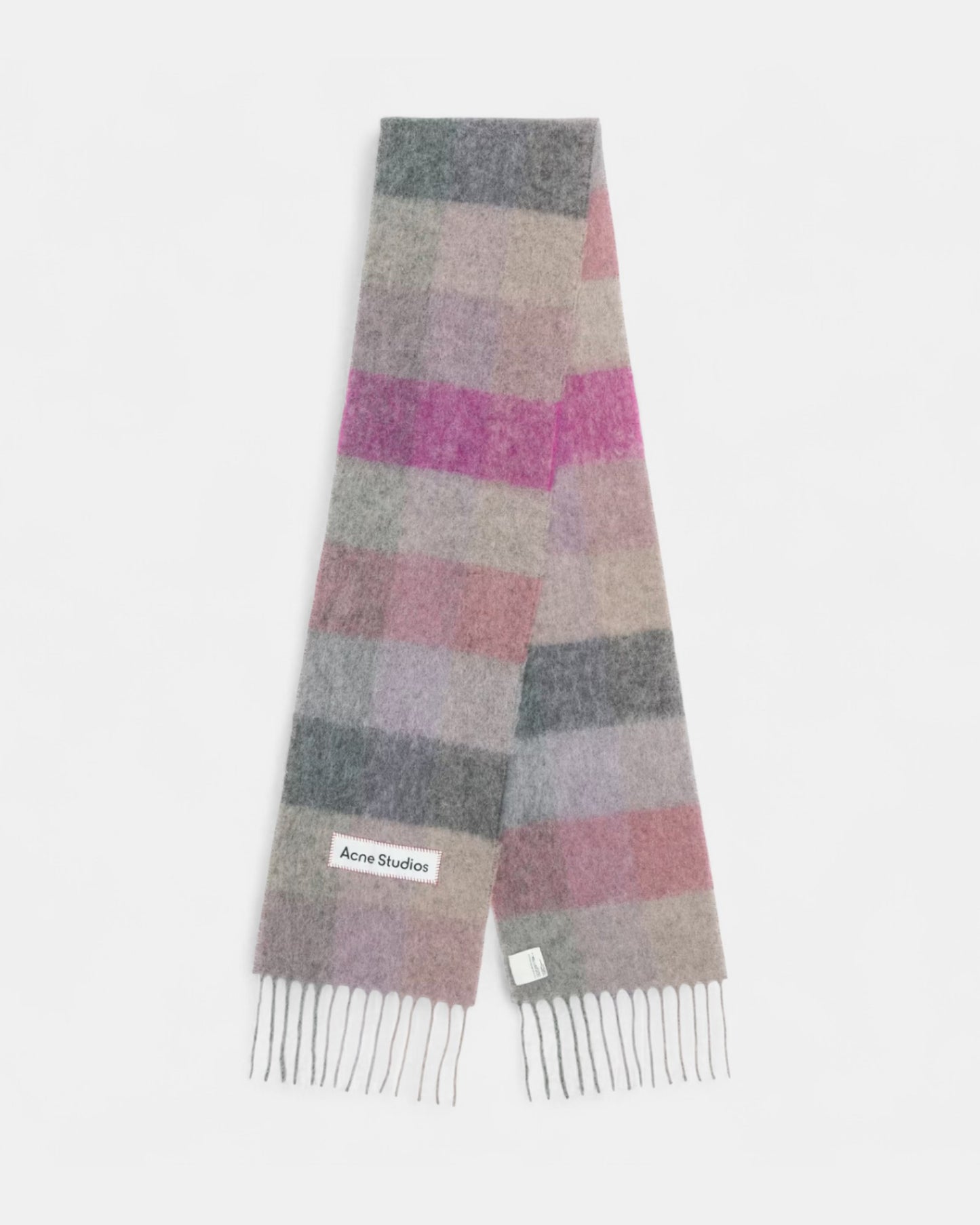 {M.Lu} Acne Studios Check Fringe Scarf