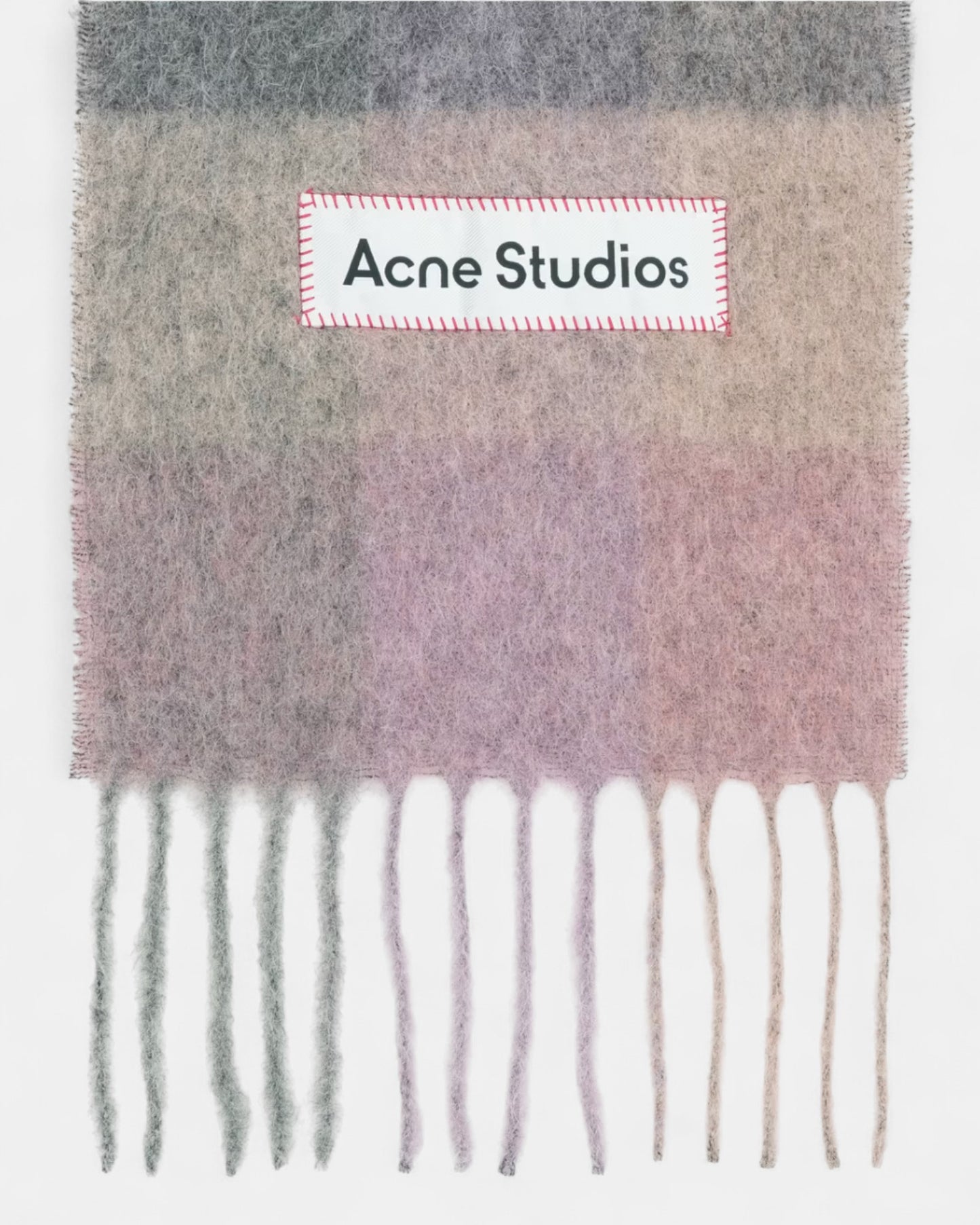 {M.Lu} Acne Studios Check Fringe Scarf