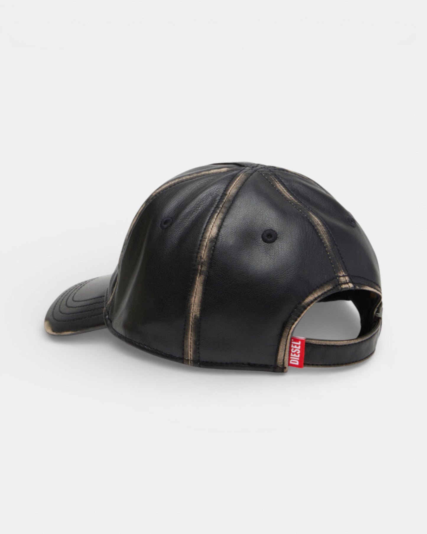 {M.Lu} Diesel C-Heather Faux Leather Cap
