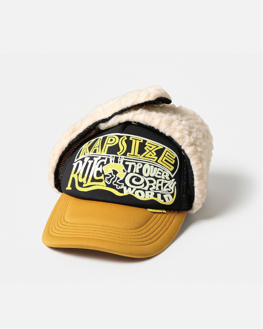 {M.Lu} Kapital KAPSIZE RULEpt Earflap Trucker Cap