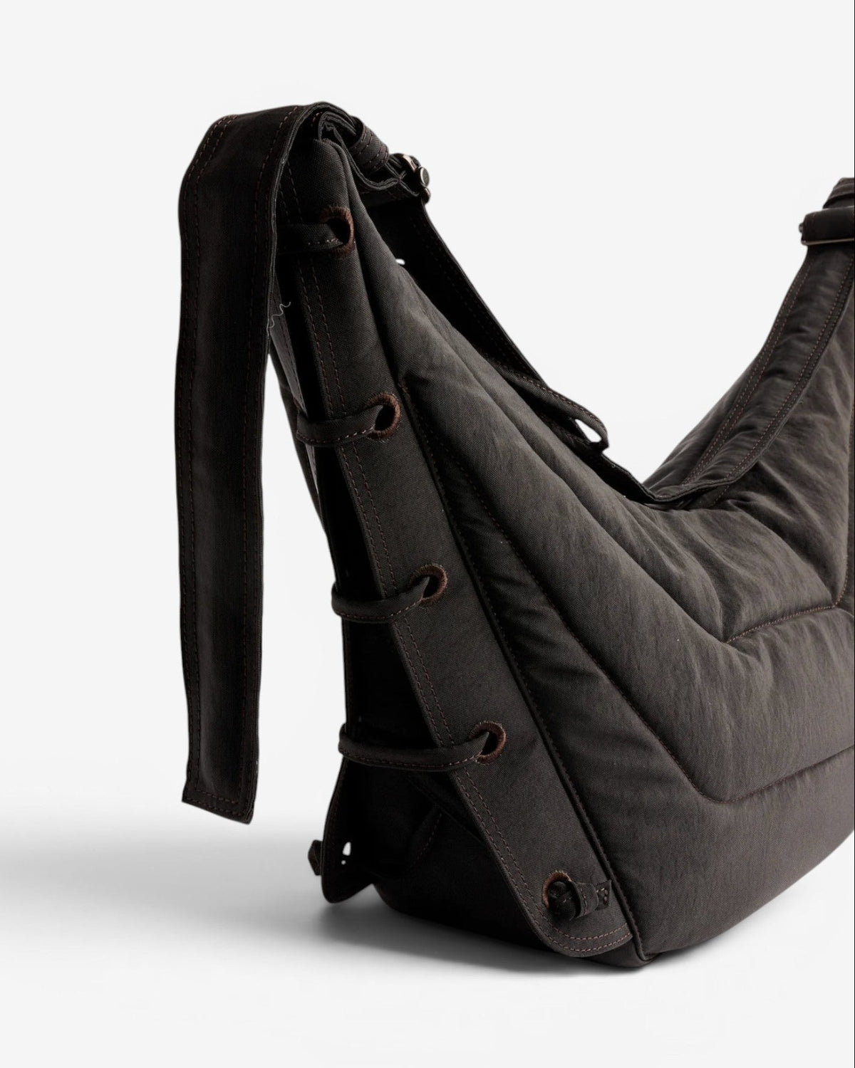{M.Lu}  Lemaire Medium Soft Game Bag Dark Chocolate