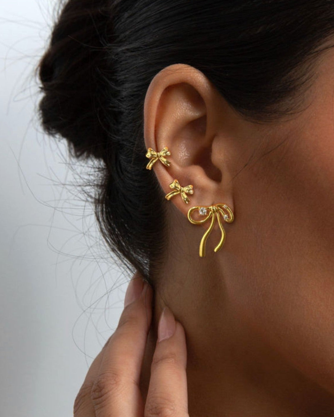 {M.Lu} en route Ribbon Stud Earrings