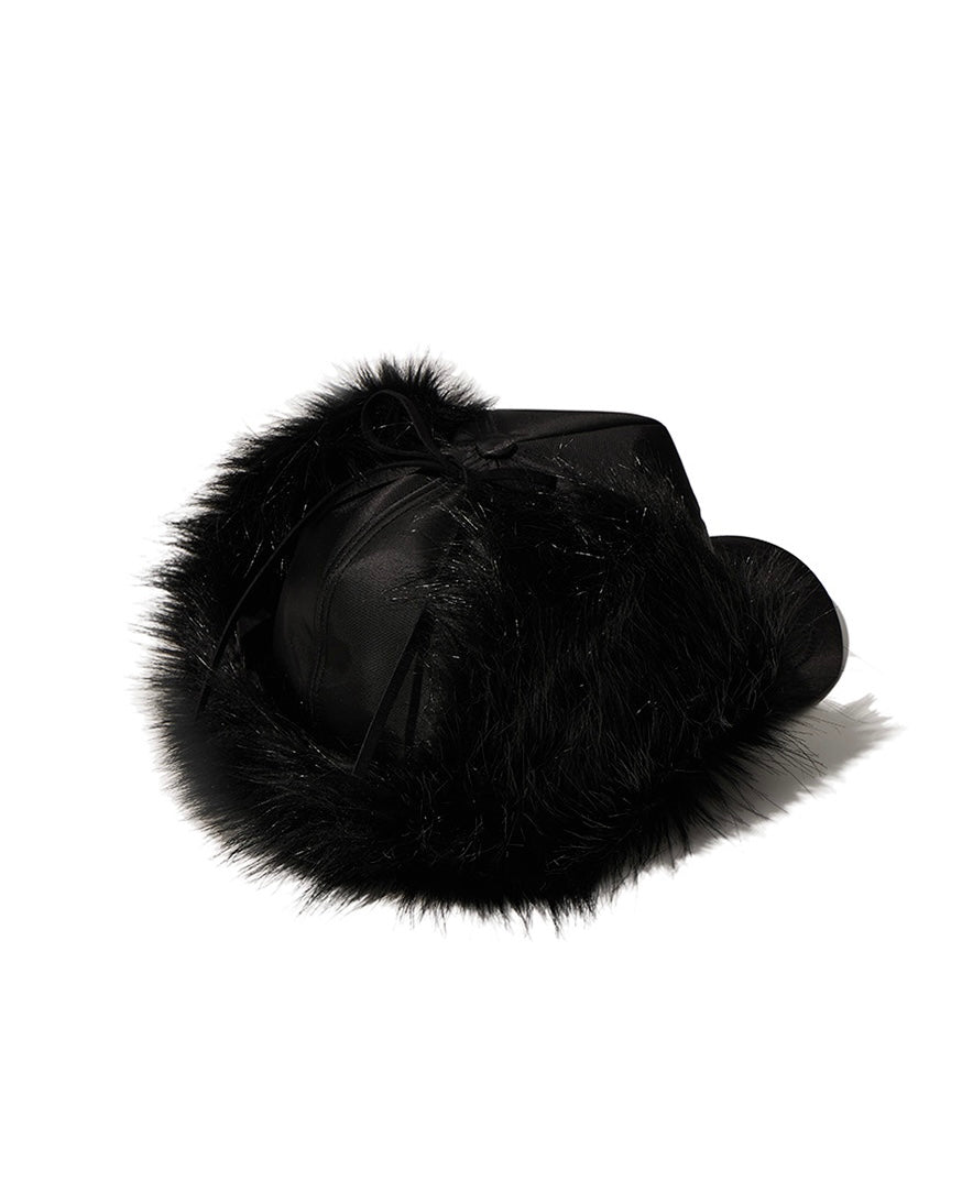 {M.Lu} Open YY Faux Fur Earflap Cap