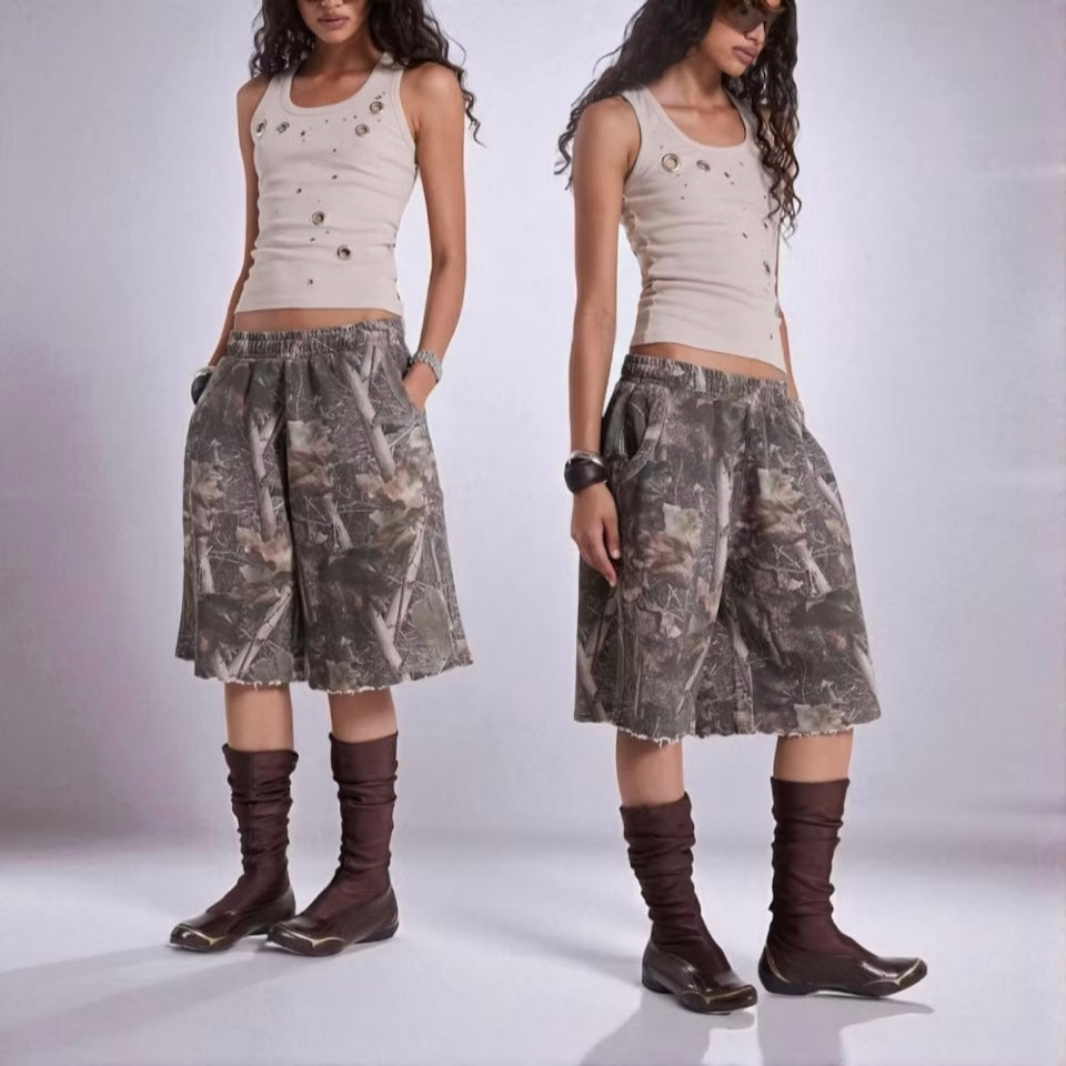 {M.Lu} Jaded London Camo Monster Jogger Shorts