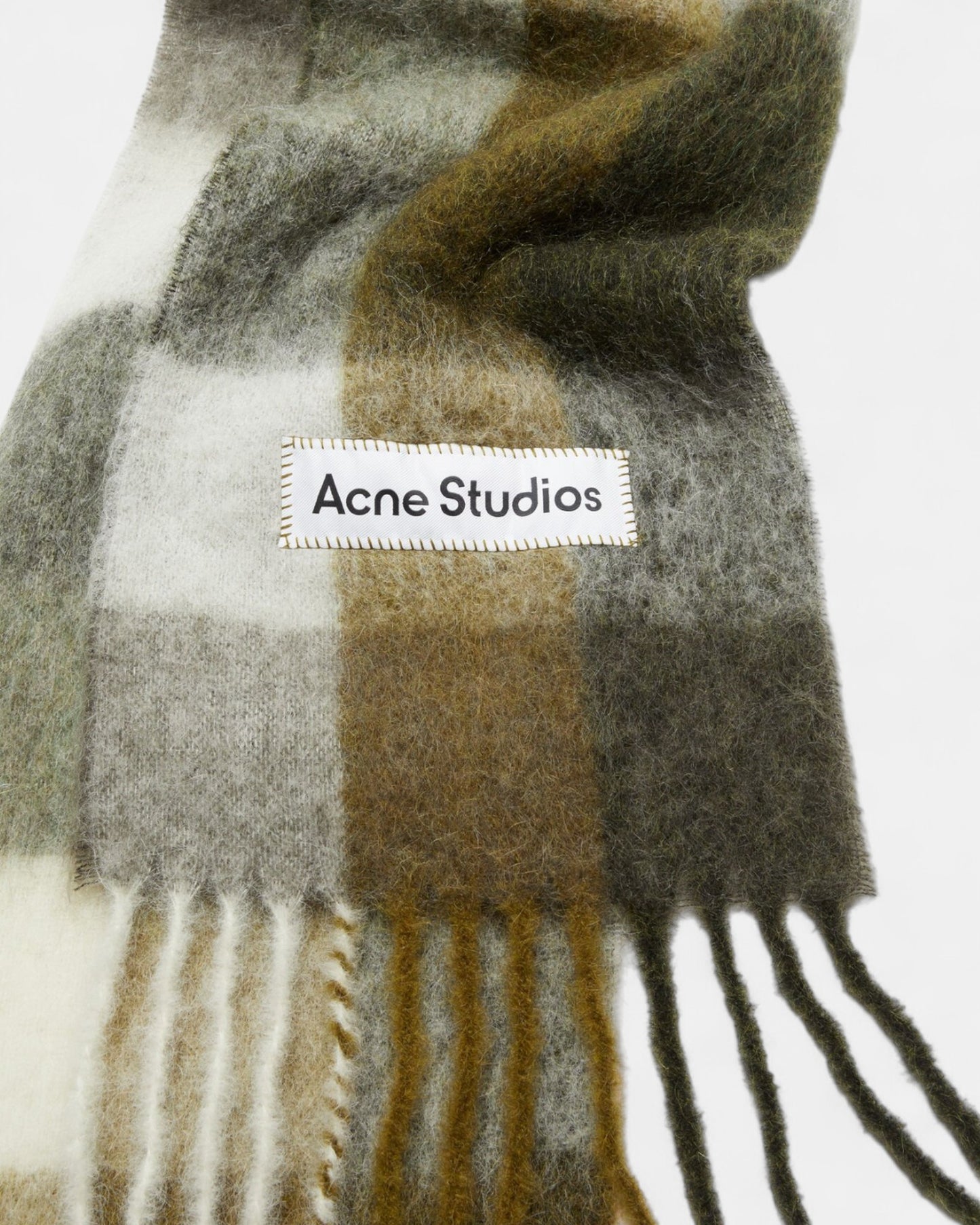 {M.Lu} Acne Studios Check Fringe Scarf