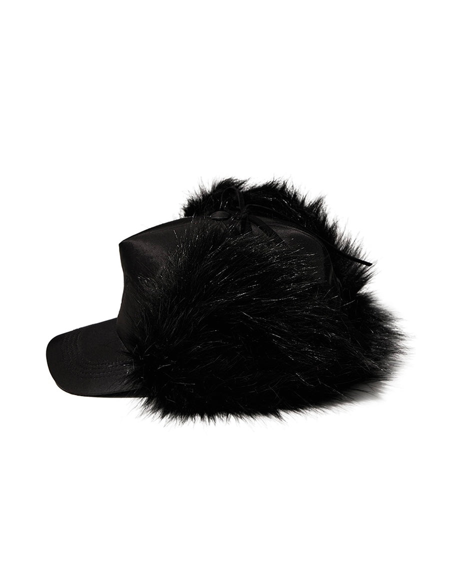 {M.Lu} Open YY Faux Fur Earflap Cap