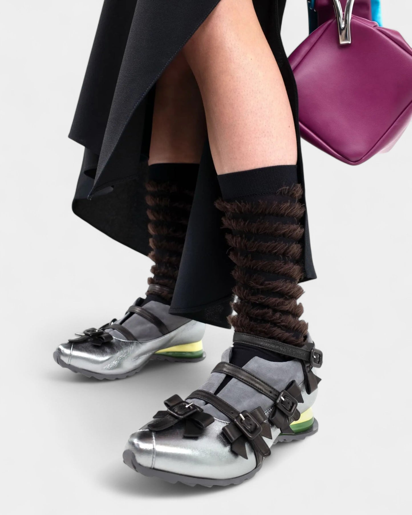 {M.Lu} Kiko Kostadinov Spiral Trim Socks