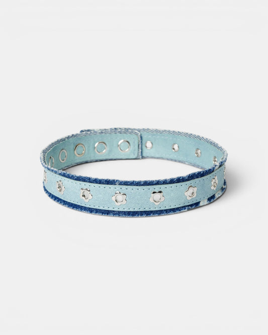 {M.Lu} Our Legacy Denim Flower Choker