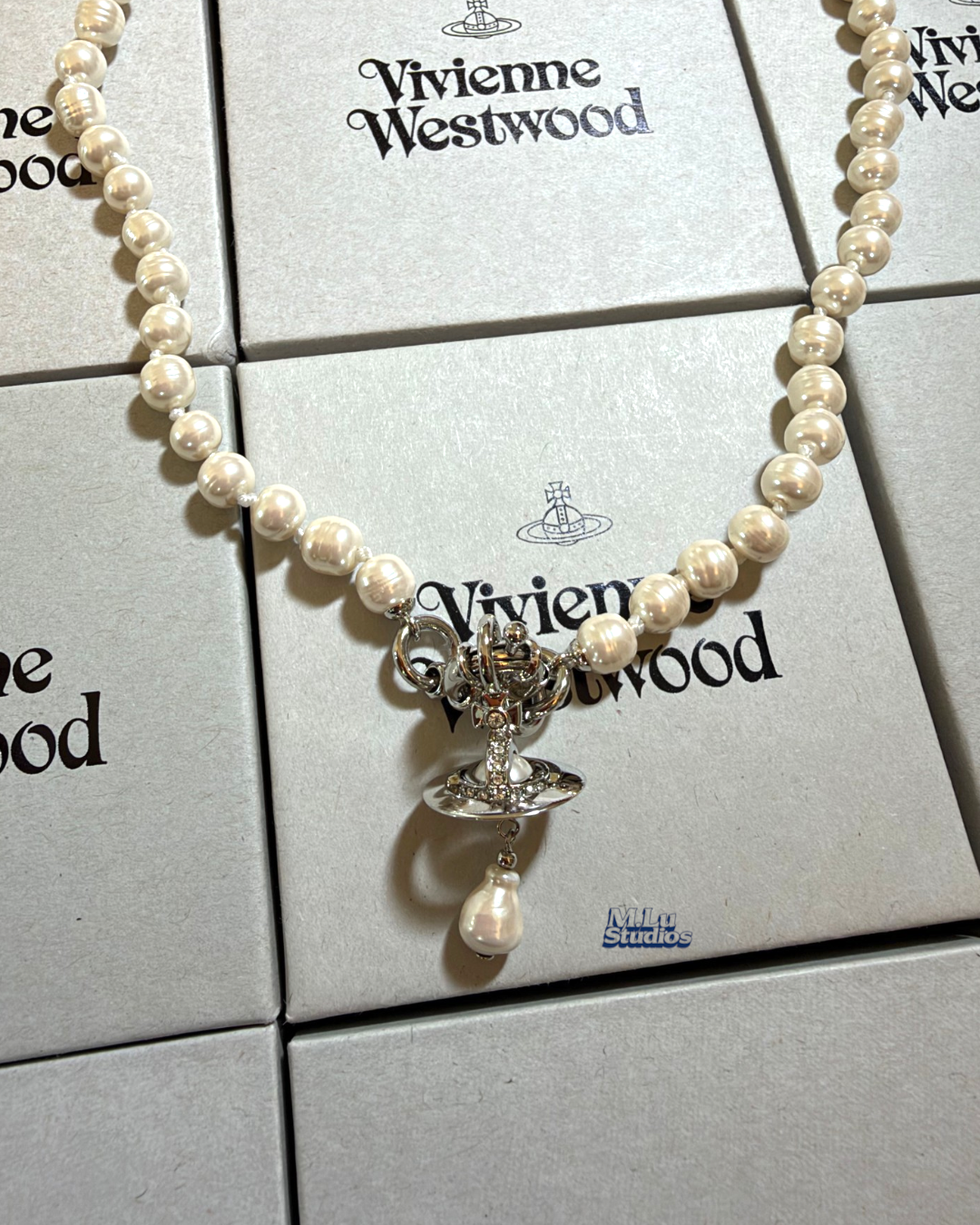 {M.Lu} Vivienne Westwood Aleksa Pearl Necklace