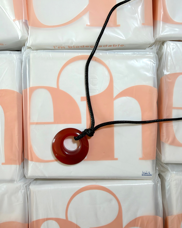 {M.Lu} en route Carnelian Cord Necklace