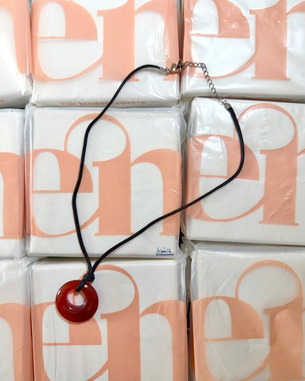 {M.Lu} en route Carnelian Cord Necklace