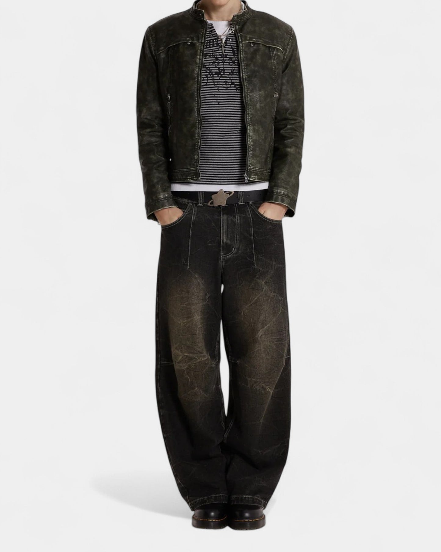 {M.Lu} Jaded London Leather Belt