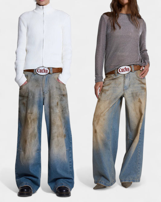 {M.Lu} Jaded London Mud Wash Jeans