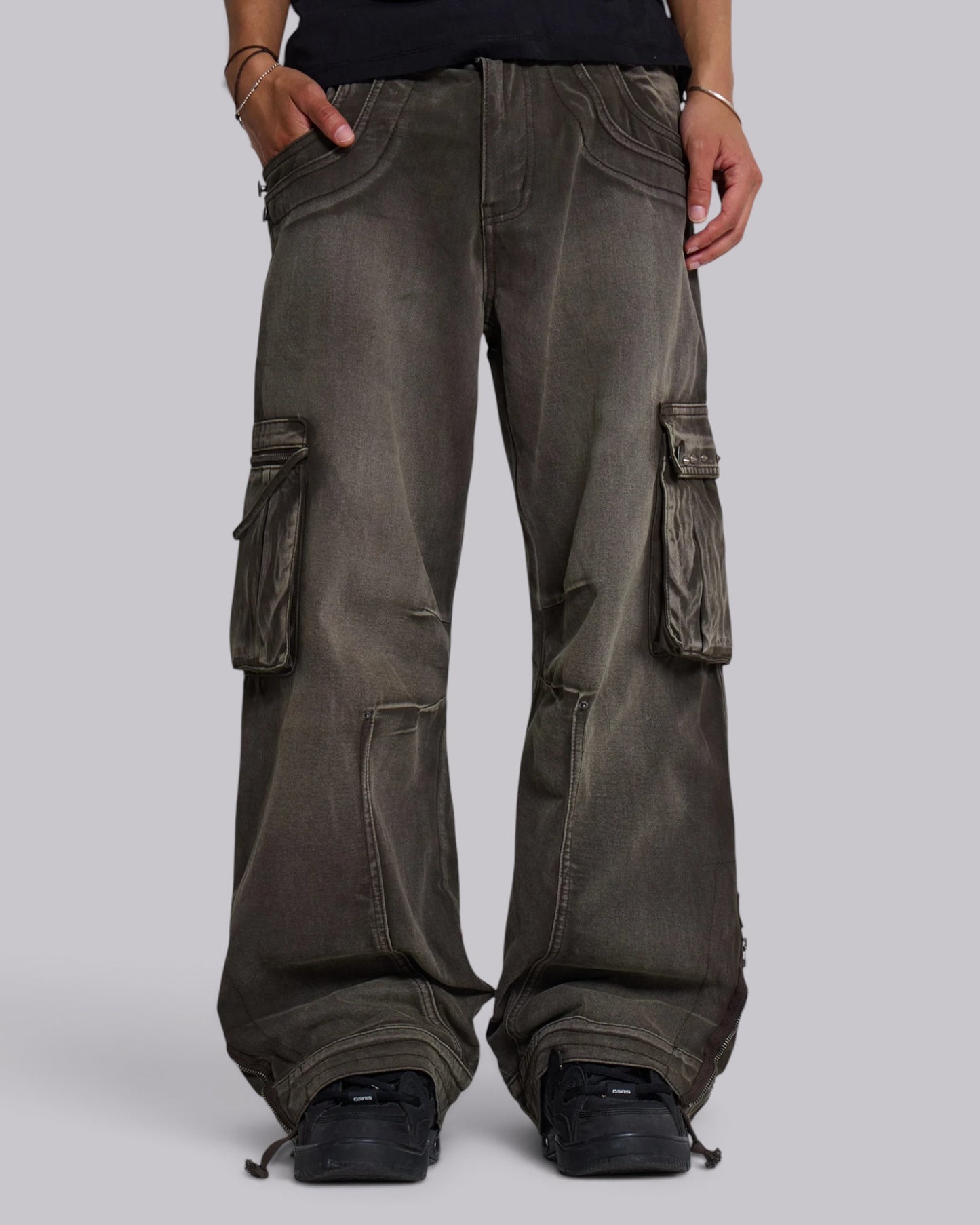 {M.Lu} Jaded London Faded Cargo Jeans