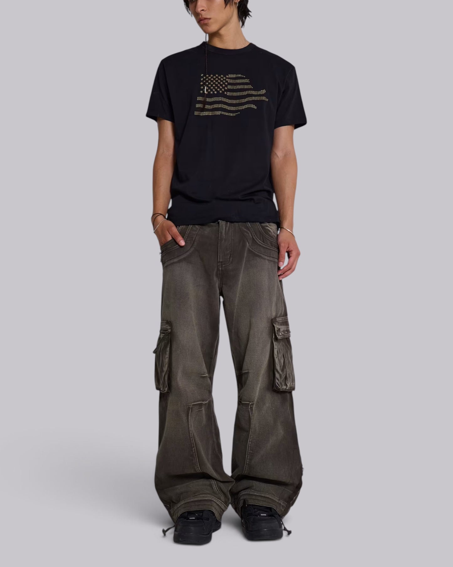 {M.Lu} Jaded London Faded Cargo Jeans