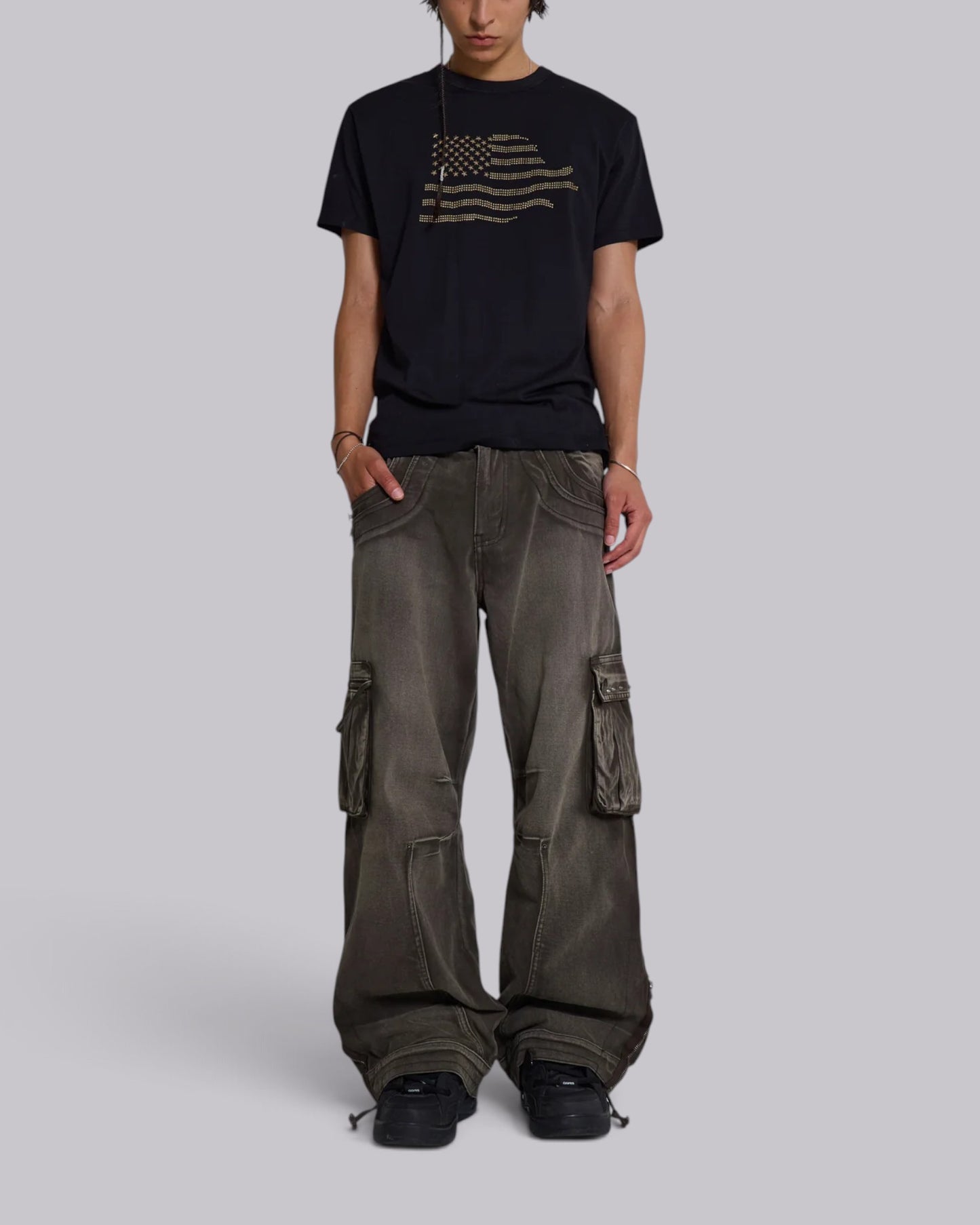 {M.Lu} Jaded London Faded Cargo Jeans