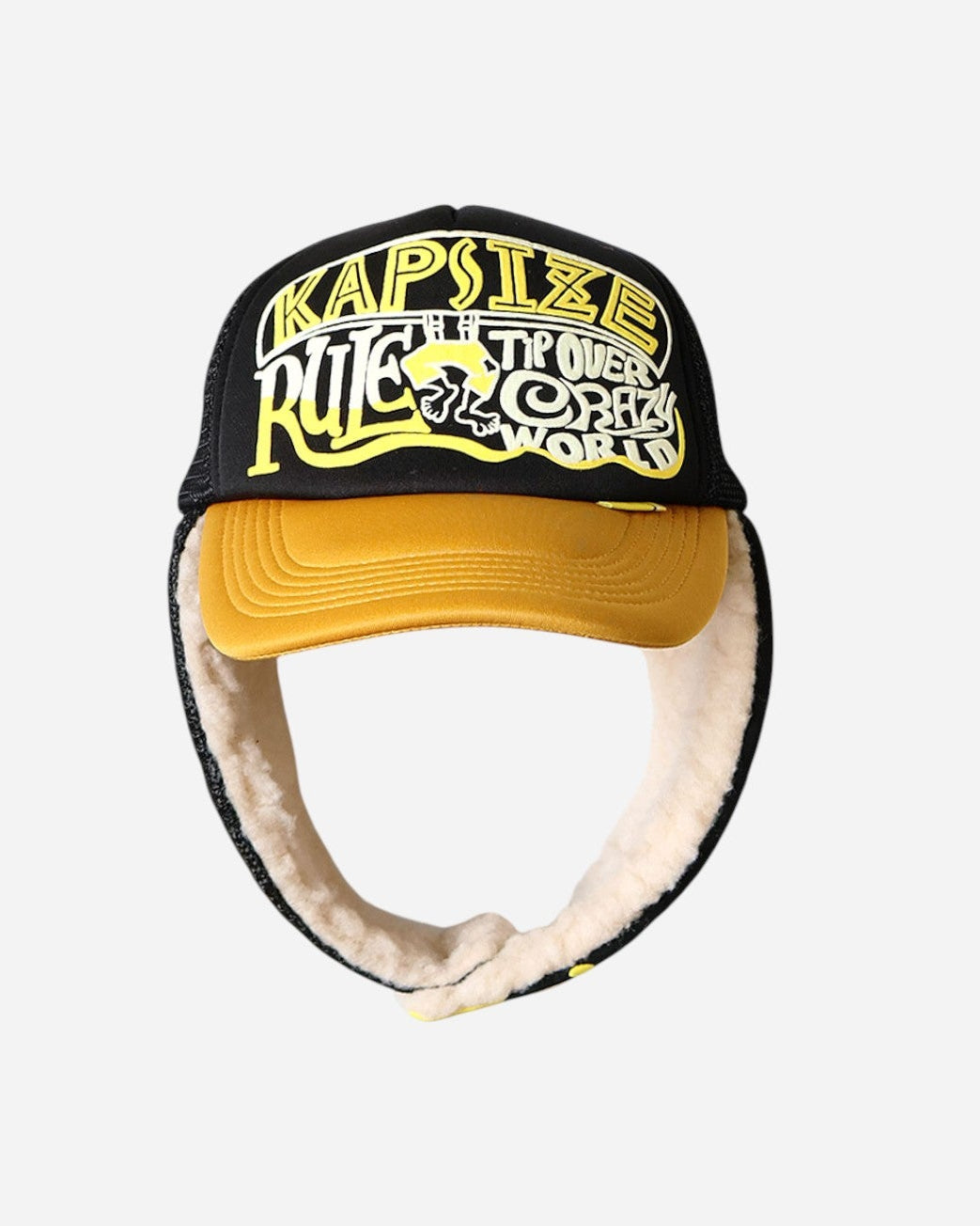 {M.Lu} Kapital KAPSIZE RULEpt Earflap Trucker Cap
