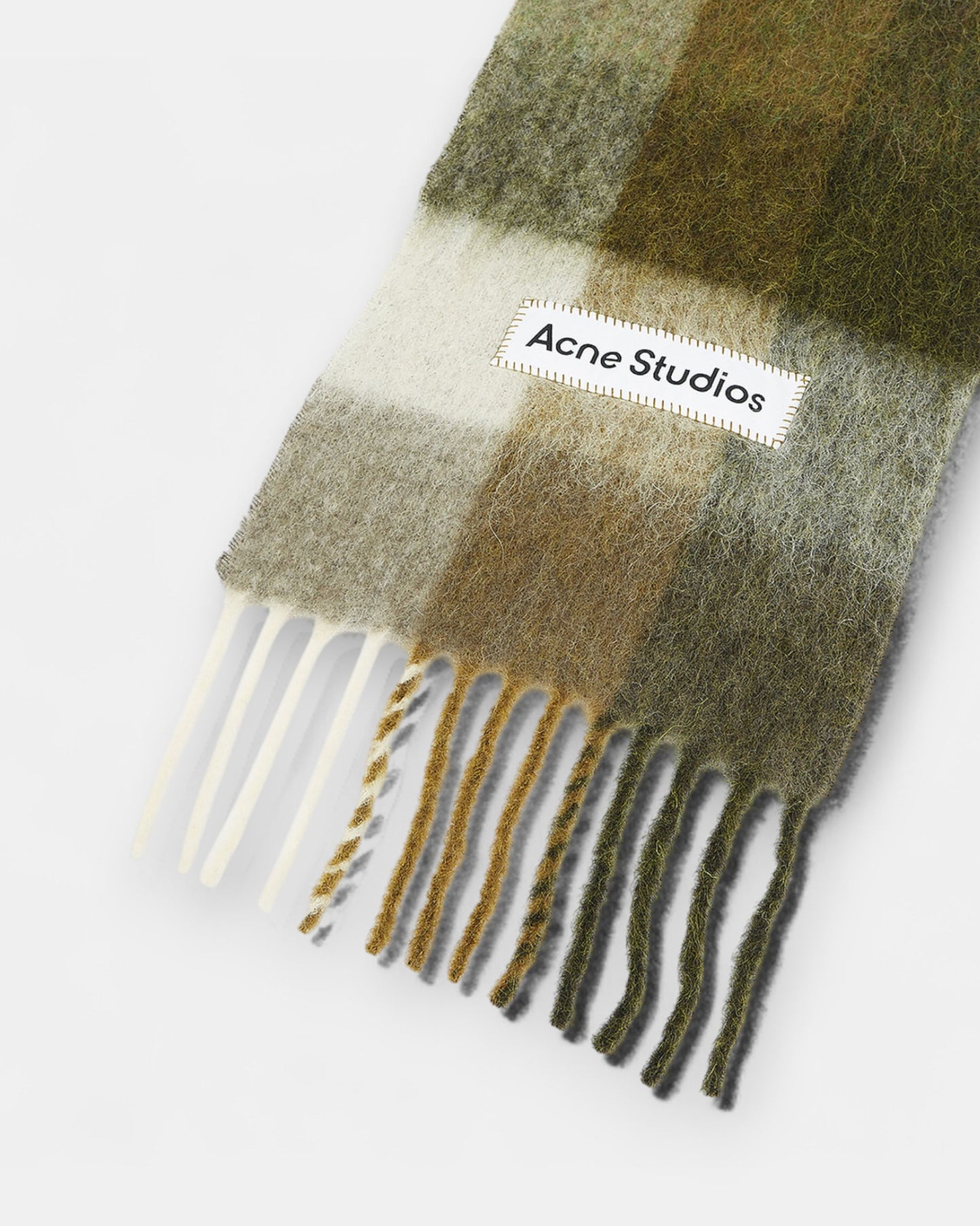 {M.Lu} Acne Studios Check Fringe Scarf