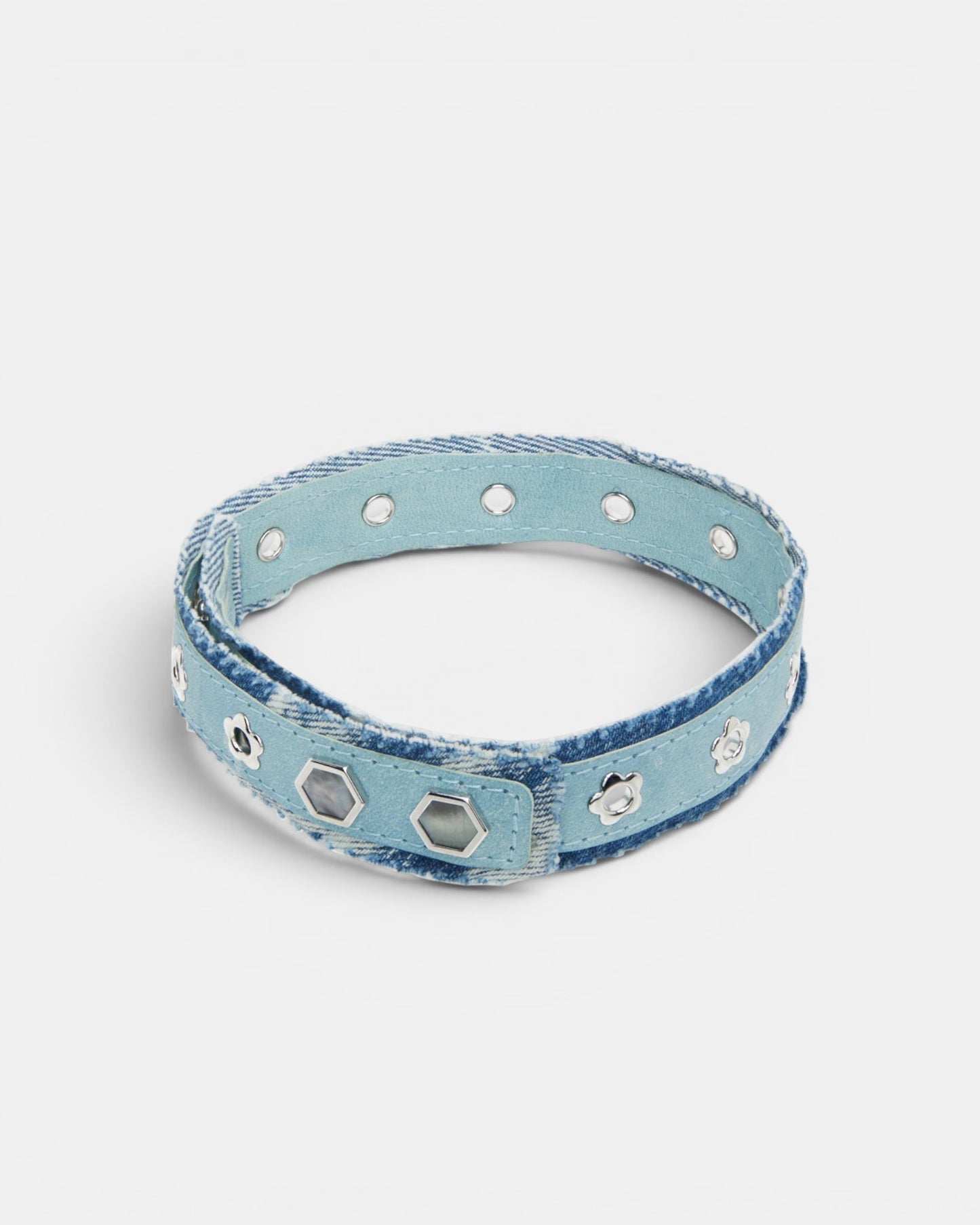 {M.Lu} Our Legacy Denim Flower Choker