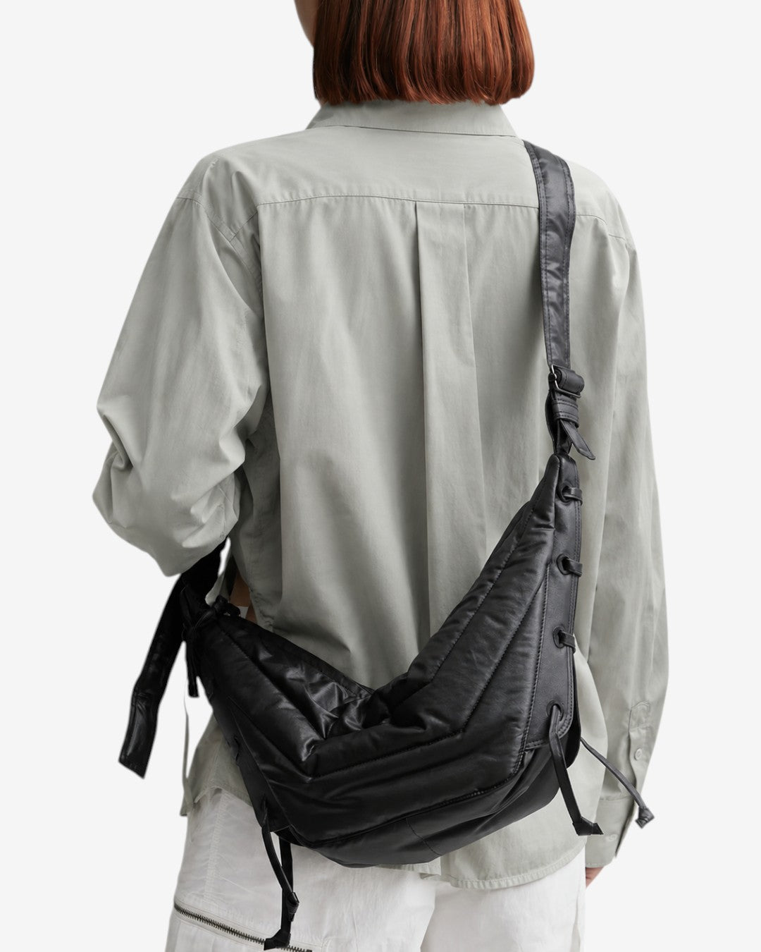 {M.Lu}  Lemaire Small Soft Game Bag Ash Black