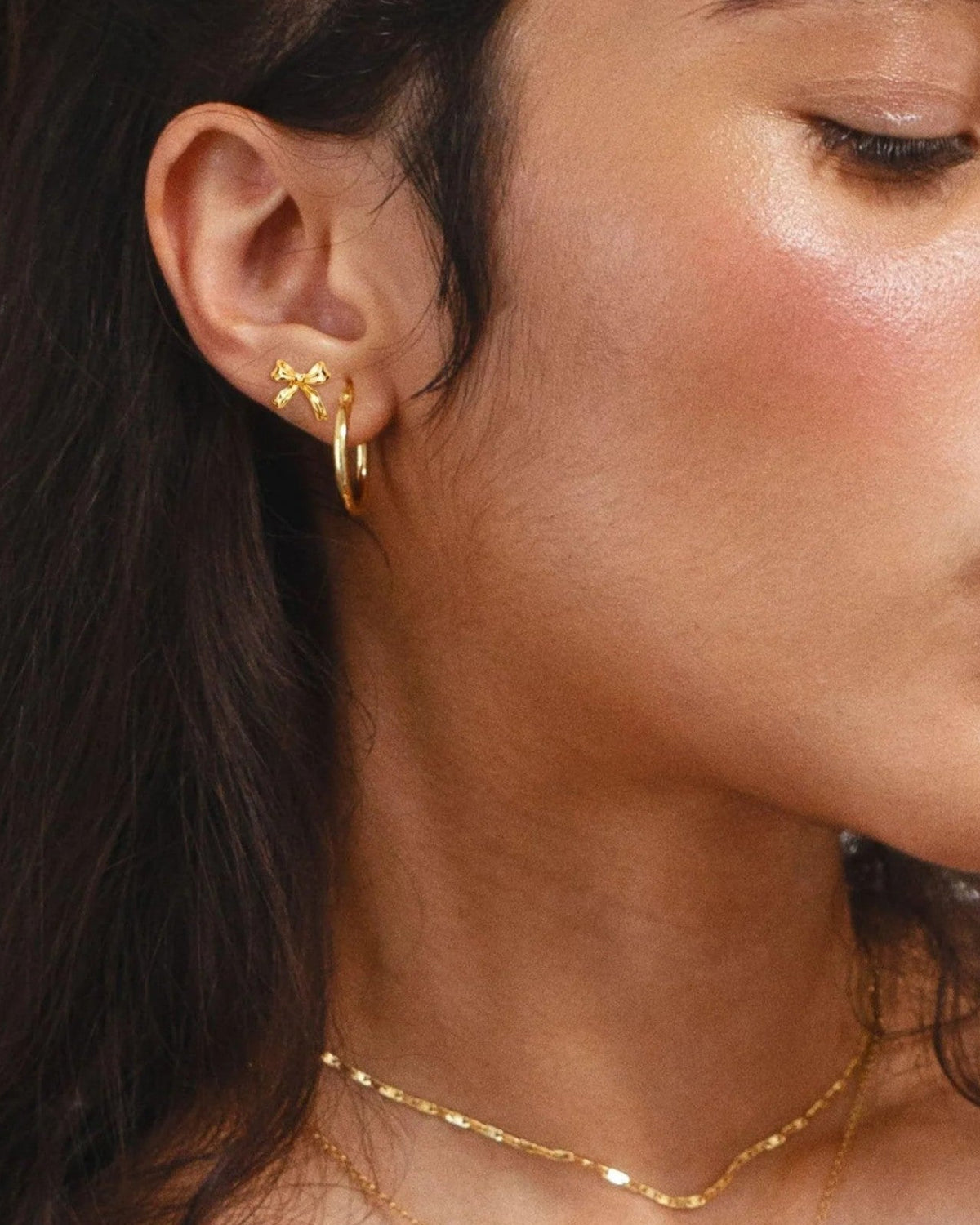 {M.Lu} en route Ribbon Stud Earrings