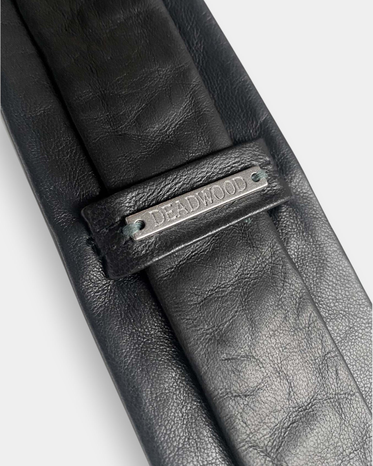 {M.Lu} Deadwood Leather Tie